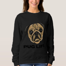 Pug Leven - Gezicht van een Mopshond Cartoon