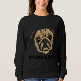 Pug Leven - Gezicht van een Mopshond Cartoon Trui
