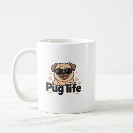 Pug Leven Koffiemok (Links)