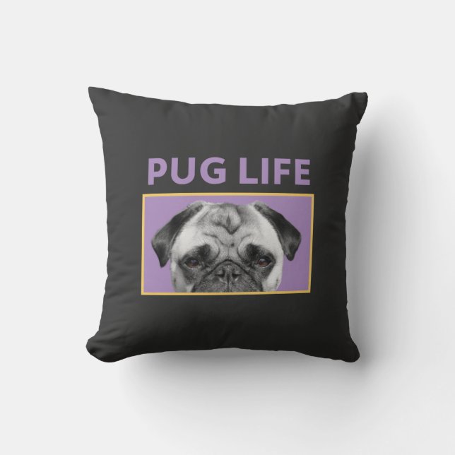 Pug Leven  Kussen (Voorkant)