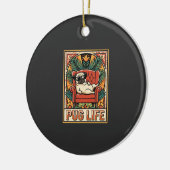Pug Leven Retro Volkskunst Hond Keramisch Ornament (Links)