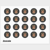 Pug Leven Retro Volkskunst Hond Ronde Sticker (Vel)