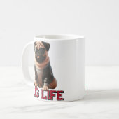 Pug Leven Schattige Hond Koffiemok (Voorkant links)