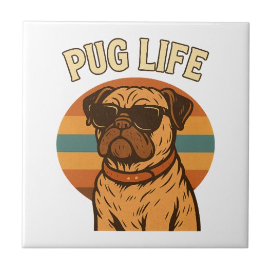 Pug Leven Tegeltje (Voorkant)