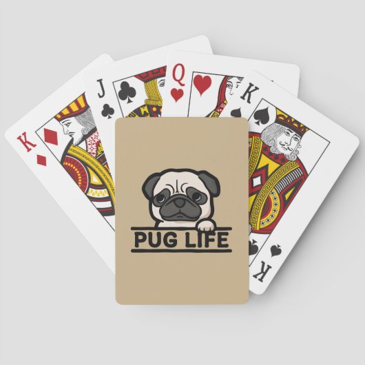 PUG LEVEN – voor hardcore Pug-fans Pokerkaarten (Achterkant)