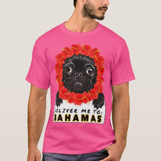 Pug lever me naar Bahamas vakantie souvenir cadeau T-shirt