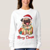 Pug Lichtjes & Kerstpracht Trui (Voorkant)