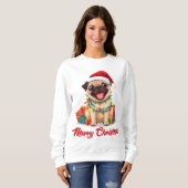 Pug Lichtjes & Kerstpracht Trui (Voorkant volledig)