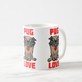 Pug Liefde #2 Koffiemok (Voorkant rechts)