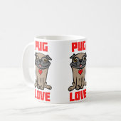 Pug Liefde #2 Koffiemok (Voorkant links)