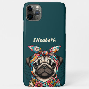 Pug Liefde Kleurrijke Bandana Thema Dierenvriend G Case-Mate iPhone Case