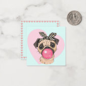 Pug Liefde Notitiekaartje (Voorkant / Achterkant in situ)