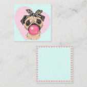 Pug Liefde Notitiekaartje (Voorkant / Achterkant)