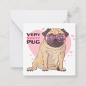 Pug Liefde Notitiekaartje (Voorkant)