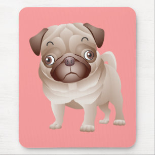 Pug Liefde Puppy Hond Roze Muismat