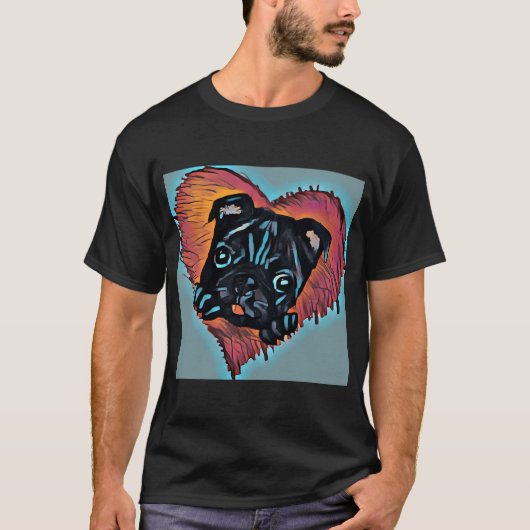 Pug Liefde T-shirt (Voorkant)