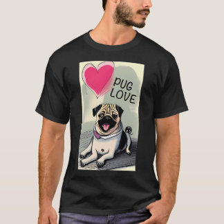 Pug liefde t-shirt