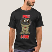 Pug Liefde T-shirt (Voorkant)