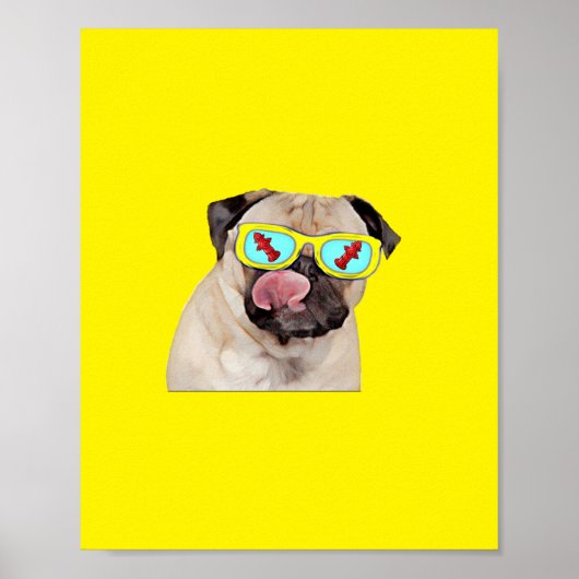 Pug liefhebbende brandkraan poster (Voorkant)