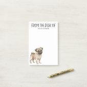 Pug liefhebber post-it® notes (Op bureau)