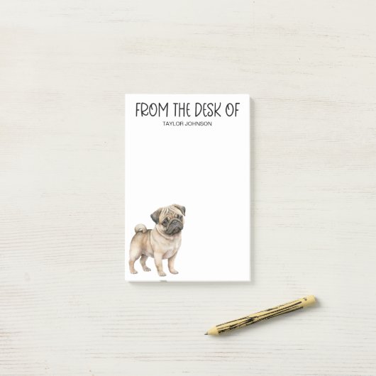 Pug liefhebber post-it® notes (Op bureau)
