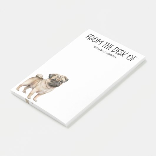 Pug liefhebber post-it® notes (Schuin)