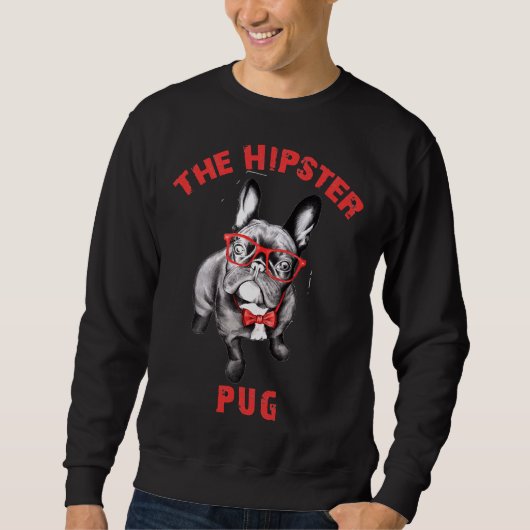 PUG liefhebbers de hipster pug Classic T-Shirt 684 (Voorkant)