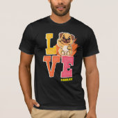 Pug liefhebbers schattige kleur t-shirt (Voorkant)