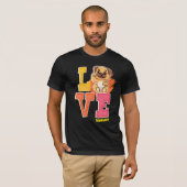Pug liefhebbers schattige kleur t-shirt (Voorkant volledig)