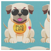 Pug Life aangepaste kleurstof Stof (Close Up)