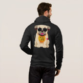 Pug Life aangepaste tekst / naam Hoodie (Achterkant volledig)