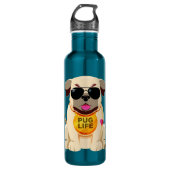 Pug Life aangepaste waterflessen Waterfles (Voorkant)