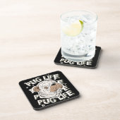 Pug Life Animal Dog Bier Onderzetter (Rechterzijde)