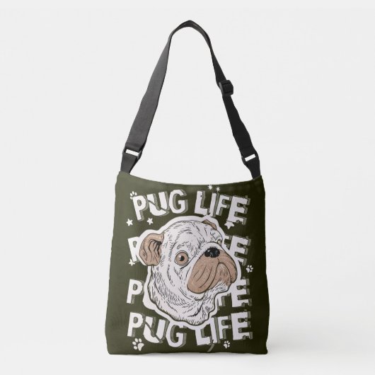 Pug Life Animal Dog Canvas tas (Voorkant)
