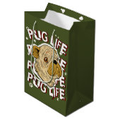 Pug Life Animal Dog Medium Cadeauzakje (Voorkant Gekanteld)