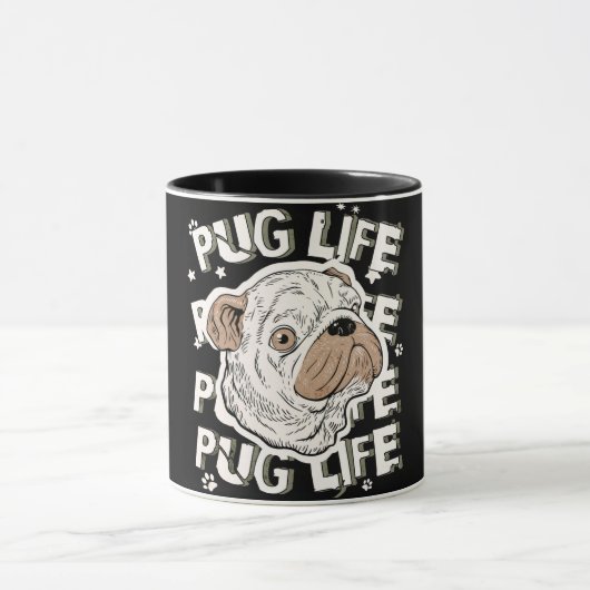 Pug Life Animal Dog Mok (Midden)