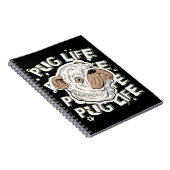 Pug Life Animal Dog Notitieboek (Rechterzijde)