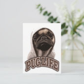 Pug Life Briefkaart (Staand voorkant)