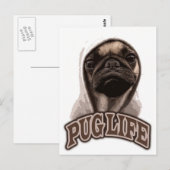 Pug Life Briefkaart (Voorkant / Achterkant)