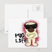 Pug Life Briefkaart (Voorkant / Achterkant)