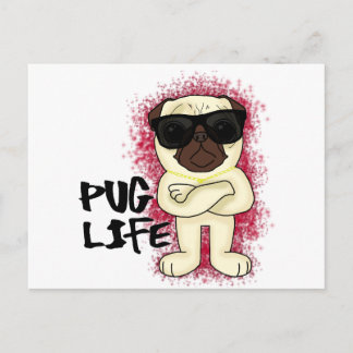 Pug Life Briefkaart