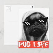 Pug Life Briefkaart (Voorkant / Achterkant)