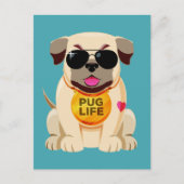 Pug Life briefkaart (Voorkant)