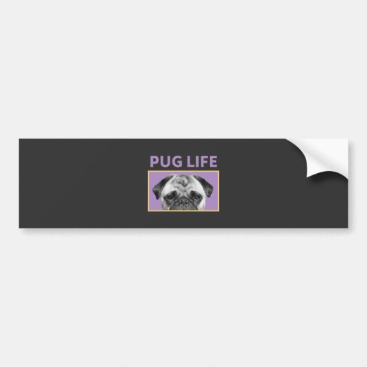 Pug Life Bumpersticker (Voorkant)
