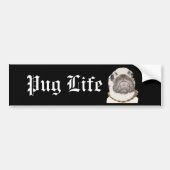 Pug Life Bumpersticker (Voorkant)