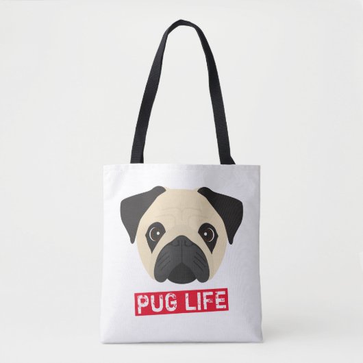 Pug Life Canvas tas (Voorkant)