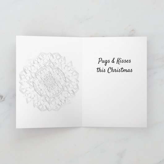 Pug Life Challenges Kerstmis Feestdagen Kaart (Binnen)