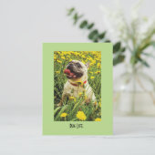 Pug Life Dog Briefkaart (Staand voorkant)