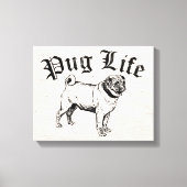 Pug Life Funny Dog Gangster Canvas Afdruk (Voorkant)