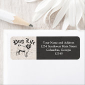 Pug Life Funny Dog Gangster Etiket (Insitu)